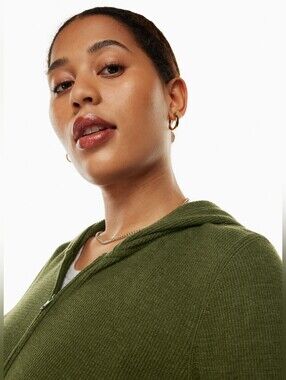 aritzia waffle zip hoodie TNA